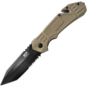 Smith & Wesson 1100076 M&P Linerlock Knife Assist Open Tan