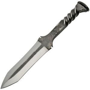 Pakistan 4414 Railroad Spike Dagger Fixed Blade Knife Twisted Handles