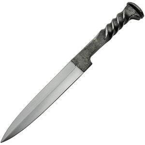 Pakistan 4415 Railroad Spike Fixed Blade Knife Twisted Handles
