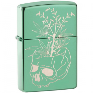 Zippo 14241 Botanical Skull Lighter