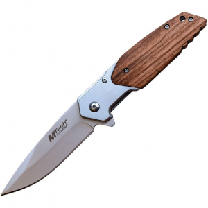 MTech Knives A1154ZW Linerlock Knife Assist Open Zebrawood