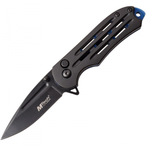 MTech Knives 1120BL Button Lock Knife Blue Handles