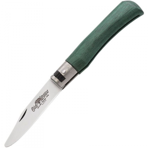 Old Bear 935717MVK OBY Junior Satin Folding Knife Green Handles