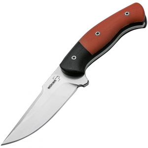 Boker Tree Brand Knives 02BO043 Micro Alligator Fixed Blade Knife Black and Orange Handles