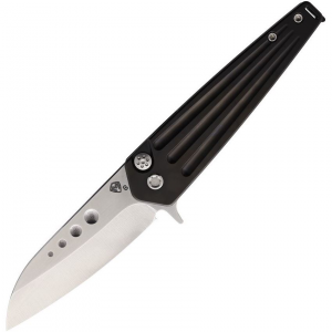 Medford Knives 210STQ30PV Nosferatu Tumbled Finish Knife Black Handles