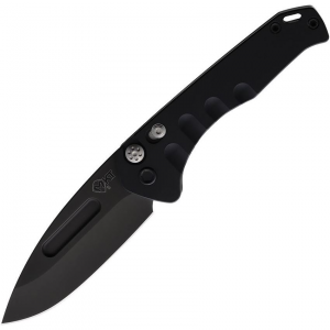 Medford 206SPD42AB Auto Swift Button Lock Black Knife Black Handles