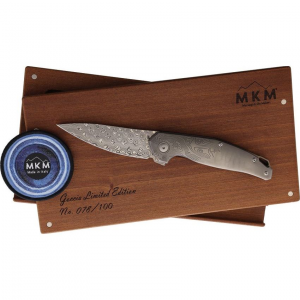 MKM-Maniago GCD Goccia Damasteel Folding Knife Titanium Handles