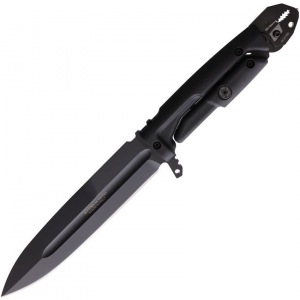 Extrema Ratio 0370BLK Silente Black Fixed Blade Knife Black Handles