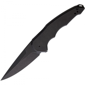 Hoback 036BB 1Sam Framelock Knife Black Stonewashed Titanium Handles