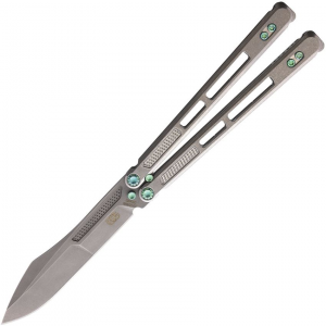 EOS 103 Trident Stonewash Knife Titanium Handles
