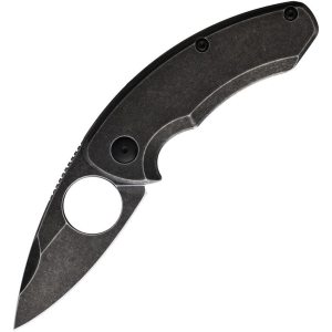 Brous 266 Silent Soldier Flipper ASW Acid Washed Fixed Blade Knife Acid Washed Handles