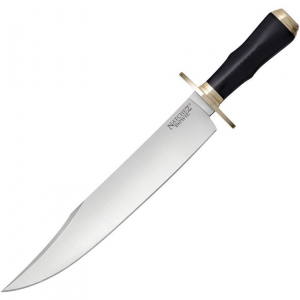 Cold Steel 16DN CS16DN Natchez Bowie Satin Fixed Blade Knife Black Handles