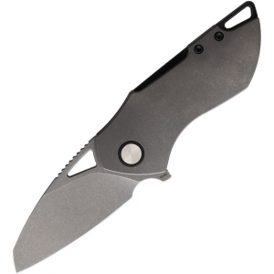 Grissom Knife & Tool 001DSW Riverstone Framelock Knife Gray Stonewashed Handles