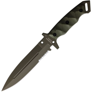 Halfbreed Blades MIK01PSOD Medium Infantry OD Green Spear Point Fixed Blade Knife OD Green Handles