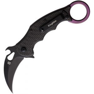 Brighten 599TICL Moonstruck Karambit Framelock Knife Carbon Fiber/Purple Handles
