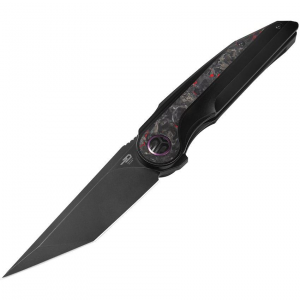 Bestech T2303E Blind Fury Framelock Knife Black/Red Handles