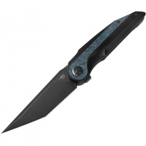 Bestech T2303D Blind Fury Framelock Knife Black/Blue Sky Handles