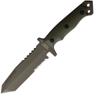 Halfbreed Blades MIK02OD Medium Infantry OD Green Tanto Fixed Blade Knife OD Green Handles