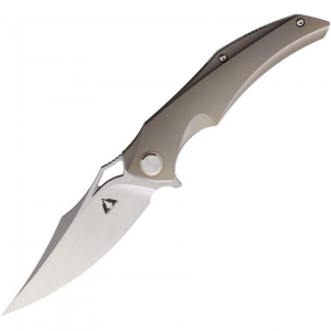 CMB Made B02G Prowler Framelock Knife Gray Handles
