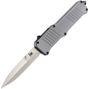 Heckler & Koch 54097 Auto Hk Incursion OTF Tumbled Knife Gray Handles