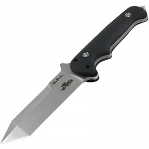 Maserin 925G10N Diceros Stonewash Fixed Blade Knife Black Handles