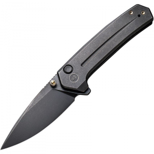 We 21026B2 Culex Button Lock Black Stonewash Knife Black Handles