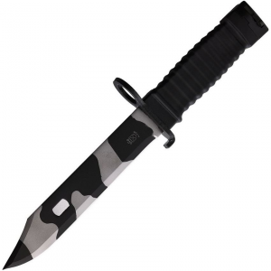 Aitor 16069 Combat Camo Fixed Blade Knife Black Handles
