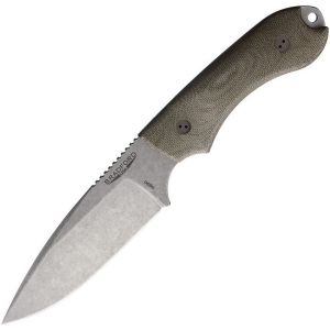 Bradford 42FE102 Guardian 4.2 Stonewash Fixed Blade Knife 3D OD Green Handles