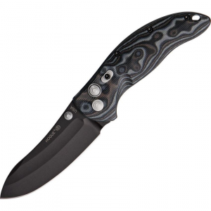 Hogue 34479 EX-04 Button Lock Knife Black/Gray Handles