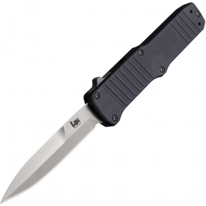 Heckler & Koch 54026 Auto HK Hadron Out The Front Tumbled Knife Black Handles