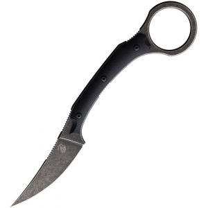 Bastinelli Creations S248 Dopamine Fixed Blade Knife Black Handles