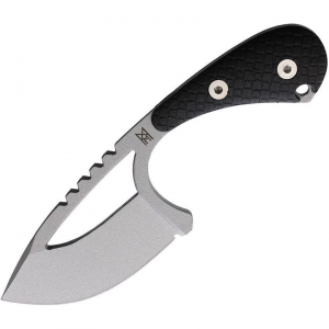Midgards-Messer 004 Ratatosk D2 Fixed Blade Knife Black Handles