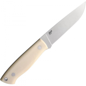 BRISA 080 Trapper 115 Flat Grind Knife Ivory Micarta Handles