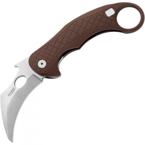LionSTEEL LE1AES L.E.One Knife Brown Handles