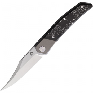 CMB 09S Zetsu Satin Linerlock Knife Carbon Fiber Handles