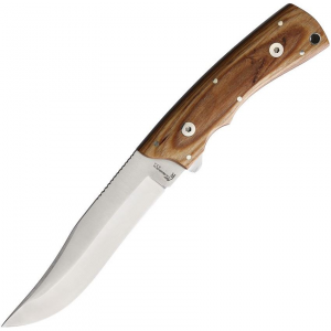 Katz K300UKBA Lion King Premium 300 Satin Fixed Blade Knife Yukon Blonde Ashwood Handles