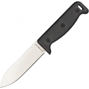 Ontario 7503 Black Bird S35VN Satin Fixed Blade Knife Black Handles