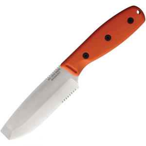 Ontario 6140 Dive Satin Fixed Blade Knife Orange Handles