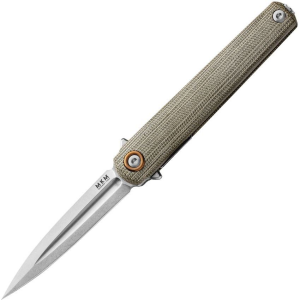 MKM-Maniago Knife Makers FL02LGC Flame Light Linerlock Knife with Green Handles