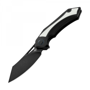 Bestech  G45D Kasta Black Stonewashed Linerlock Knife Black/White Handles