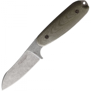 Bradford 35SF102 Guardian 3.5 Stonewash Fixed Blade Knife OD Green Linen Handles