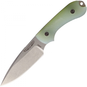 Bradford 3FE117 Guardian 3 Ghost Stonewash Fixed Blade Knife Jade Handles