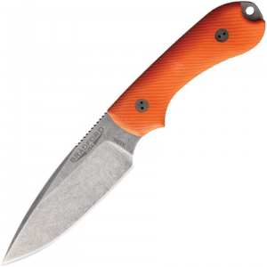 Bradford 3FE105A Guardian 3 3D Stonewash Fixed Blade Knife Orange Handles