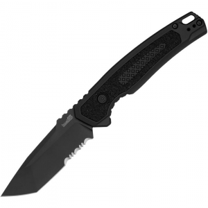 Kershaw 7105 Auto Launch 16 Button Lock Black Knife Black Handles