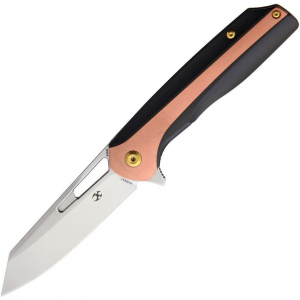 Kansept 1006A7 Shard Framelock Knife Black/Copper Handles