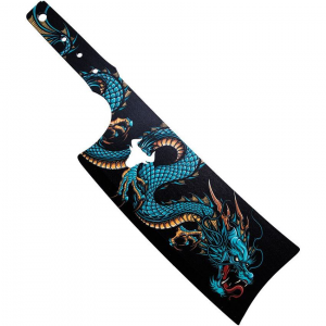 Toro 068 Besito Water Black Fixed Blade Dragon Artwork Throwing Knives Set
