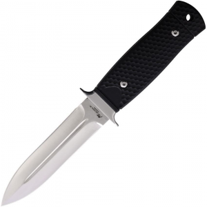Katz BT10G10B Ktzbt10G10B Black Satin Fixed Blade Knife Black Handles