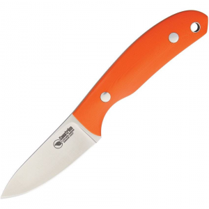 Casstrom 10630 Safari Satin Fixed Blade Knife G10 Orange Handles