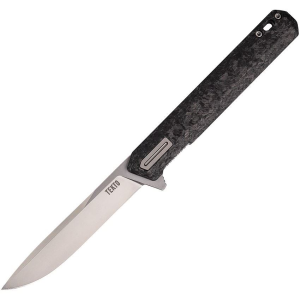 Tekto 2CBKSL4 F2 Bravo Linerlock Knife with Carbon Fiber/Silver Handles