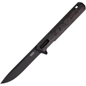 Tekto 2CRDBK1 F2 Bravo Linerlock Knife with Red Carbon Fiber Handles